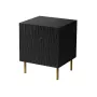 Nachtkastjesset 2 stuks cama meble JUNGLE — 53,5×40,5×44 cm, zwart mat MDF/spaanplaat, gouden poten