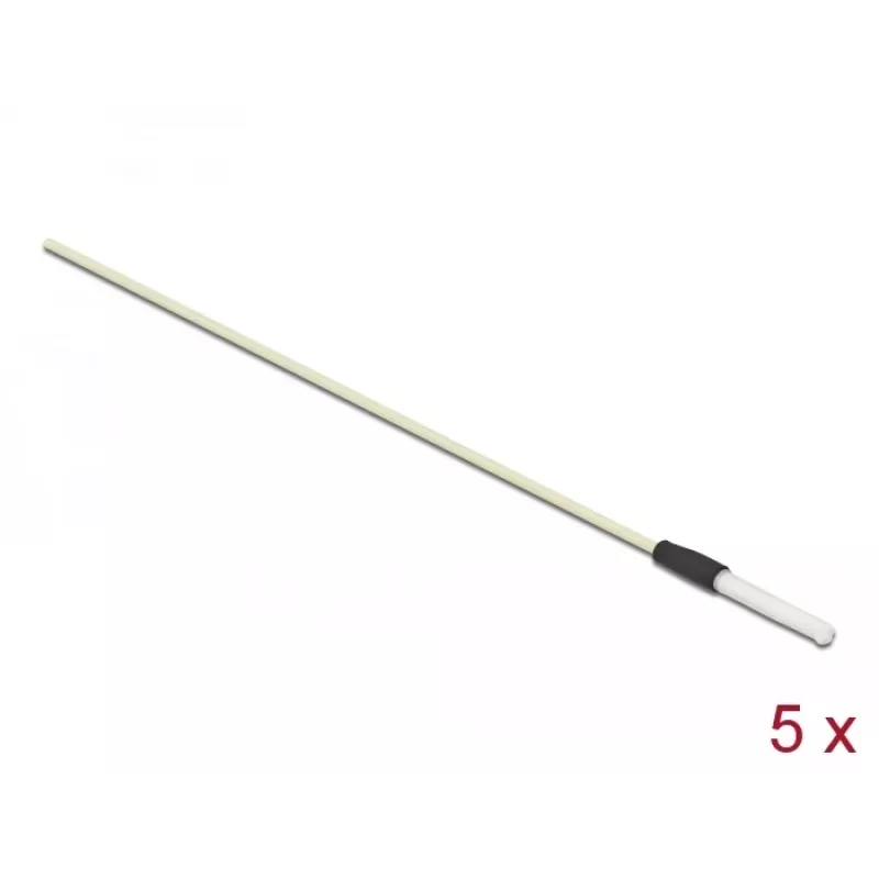Delock 86781 Reinigingsstaafjes voor glasvezel, 15 cm, wit, 5 stuks