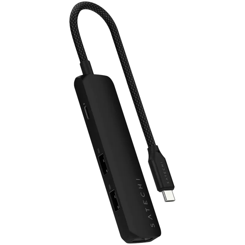 Satechi ST-P4SK interface hub USB Type-C 10000 Mbit/s zwart