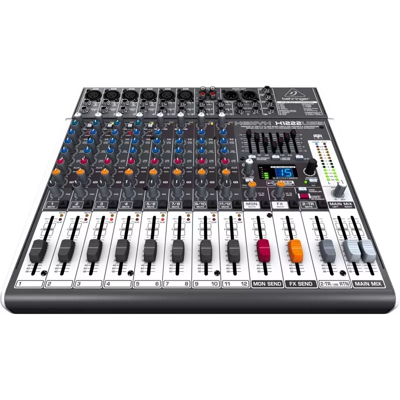 Behringer X1222USB audiomixer 4 kanalen
