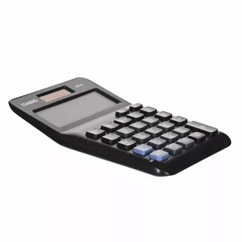 Desktop basisrekenmachine CASIO MS-8F – 8-cijferig, batterij/zonne-energie, 26 toetsen, valuta- & belastingfuncties, winstberekening, zwart