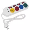 Stekkerdoos MACLEAN MCE229W — 4 stopcontacten, 2× USB, 1,5 m kabel, type F, 10 A, wit