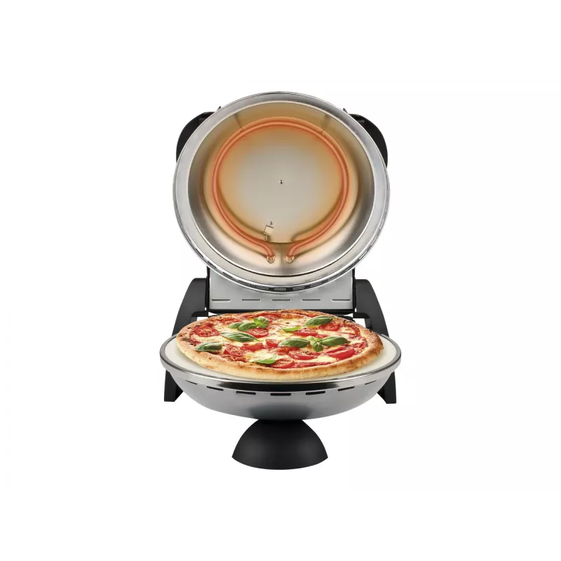 Pizzamaker G3FERRARI Delizia 1200 W, steenbakplaat, max. 400 °C, 31 cm pizza, timer, thermostaat