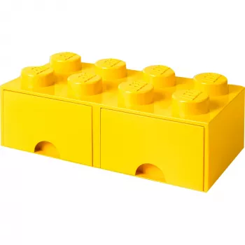 LEGO opbergla steen 8 — geel (model 40061732) opbergla voor stenen en kleine onderdelen