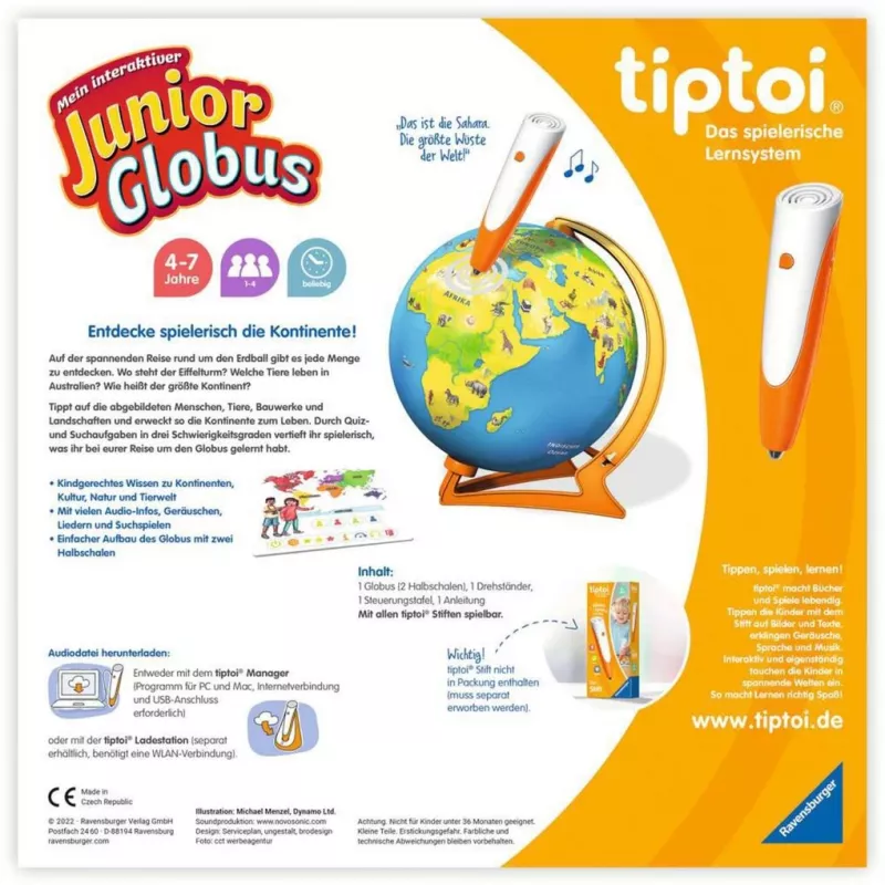Leerspeelgoed Ravensburger tiptoi Mein interaktiver Junior Globus