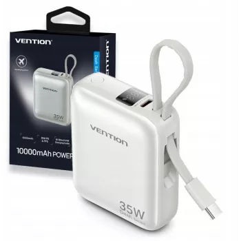 Powerbank Vention FHEN0 lithium-polymeer 10000 mAh 35W USB-C 1-poorts wit