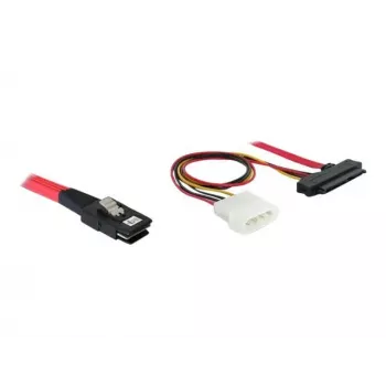 DeLOCK - Interne SAS-kabel (Serial Attached SCSI) - 4-Lane - 36-polig 4i Mini MultiLane - Interne stroomvoorziening, 4-polig, interne SAS, 29-polig (SFF-8482) - 50 cm (83059)