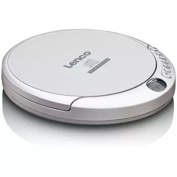 Lenco CD-201SI draagbare cd-speler met luisterboek- en oplaadfunctie, zilver