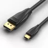 Vention USB-C naar DisplayPort 8K-kabel 2 m, USB Type-C naar DP, zwart