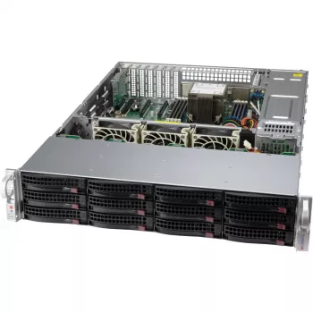 2HE Supermicro behuizing SuperChassis 2U CSE-826BAC12-R802LPB