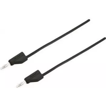 VOLTCRAFT testkabel [stekker 4 mm - stekker 4 mm] 1,5 m zwart MSB-300 (MSB-300-1.5-SW)