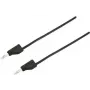 VOLTCRAFT testkabel [stekker 4 mm - stekker 4 mm] 1,5 m zwart MSB-300 (MSB-300-1.5-SW)
