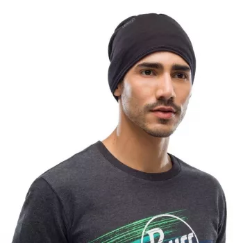 Buff 100637 halsdoek zwart unisex merinowol naadloos 47 g – voor fietsen, wandelen, trekking
