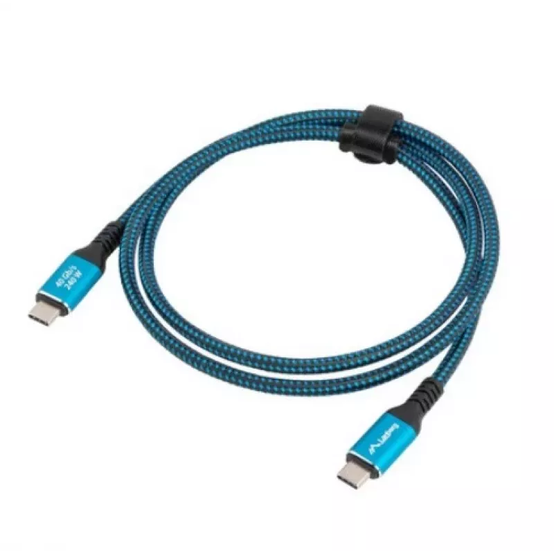 USB-C-naar-USB-C-kabel LANBERG CA-CMCM-45CU-0020-BK, 240 W PD, 8K@60Hz, 2,0 m