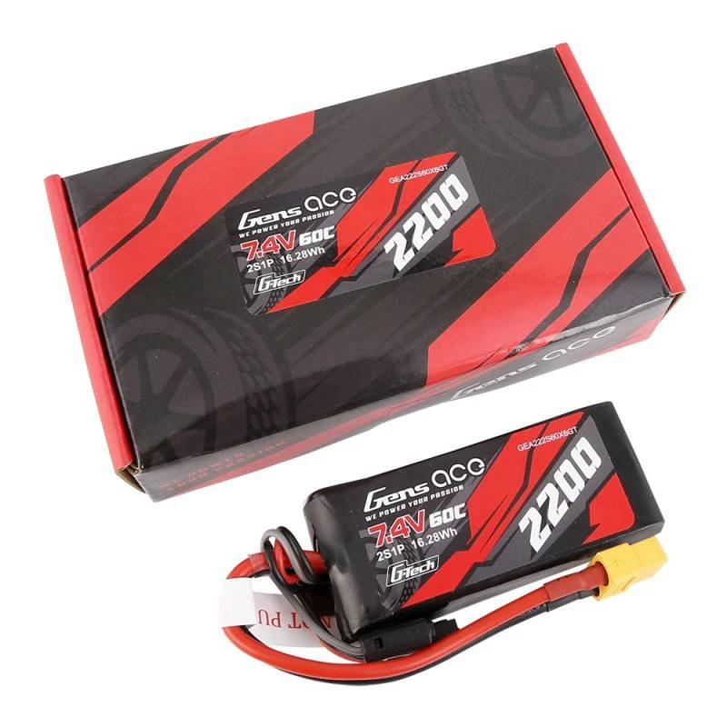 Batterij Gens ace G-Tech 2200mAh 7,4V 60C 2S1P LiPo