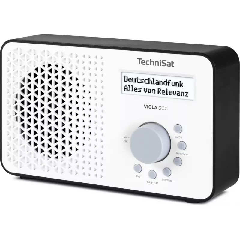 TechniSat VIOLA 200 DAB+ digitale radiowekker, wit/zwart