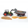 Speelgoedtractor Bruder Claas Nectis 267 F met kiepaanhanger