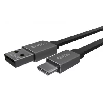 USB-kabel Emtec T700C 1,2 m USB A naar USB C zwart
