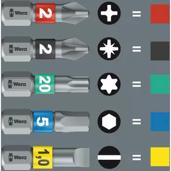 Kraftform compact Stubby Magazijn 1 bitset (zwart/groen, 7-delig)