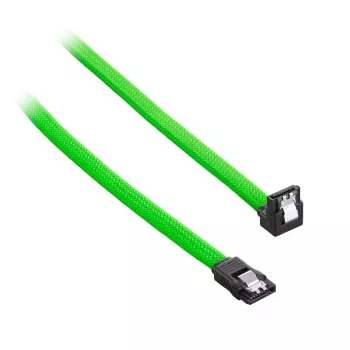 CableMod ModMesh - SATA-kabel - Serial ATA 150/300/600 - SATA (W) haaks naar SATA (W) - 60 cm - Lichtgroen (CM-CAB-RSAT-N60KLG-R)