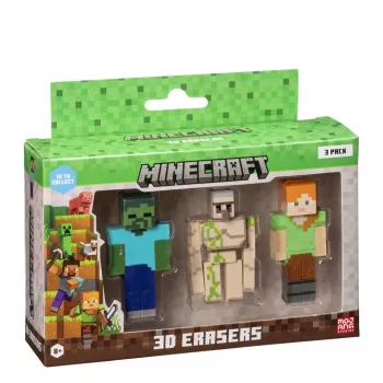MINECRAFT 3D-gummen - 3-pack VER.C