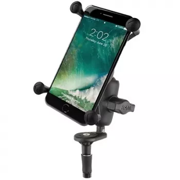 RAM Mounts X-Grip grote telefoonhouder met motorfiets balhoofdbasis