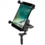 RAM Mounts X-Grip grote telefoonhouder met motorfiets balhoofdbasis