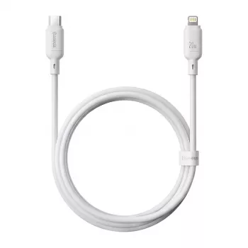 USB Type-C naar Lightning oplaadkabel Baseus Silky Series 20W 2m maanwit
