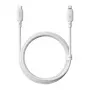 USB Type-C naar Lightning oplaadkabel Baseus Silky Series 20W 2m maanwit