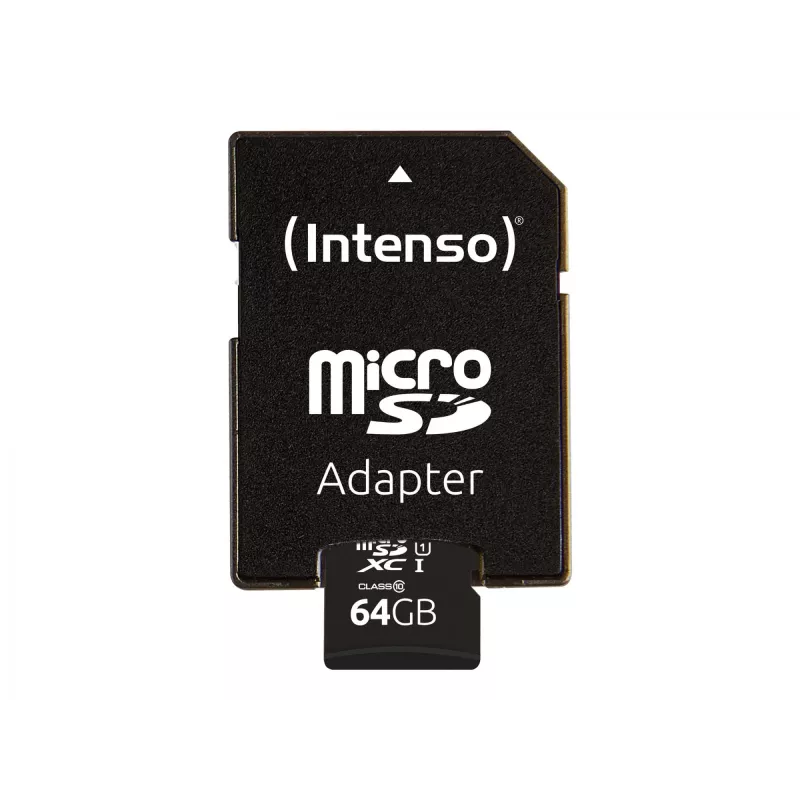 Intenso Performance - flashgeheugenkaart (microSDXC met SD-adapter) - 64GB - UHS-I U1 / Class10 - microSDXC UHS-I (3424490)