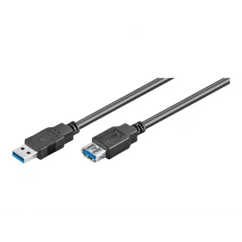 Wentronic Goobay USB 3.0 SuperSpeed-verlengkabel, zwart, 5 m - USB 3.0-stekker (type A) > USB 3.0-bus (type A) (95726)