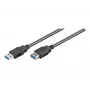 Wentronic Goobay USB 3.0 SuperSpeed-verlengkabel, zwart, 5 m - USB 3.0-stekker (type A) > USB 3.0-bus (type A) (95726)