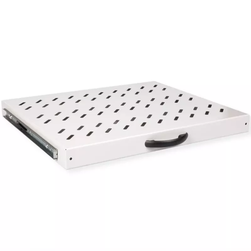 Rack uitschuifbaar legbord ROLINE 26.21.0275 — 1U uitschuifbaar 25 kg, 35 cm diep, grijs