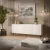 Cama Meble LUCCA 4D ladekast, 200x40x80 cm, wit
