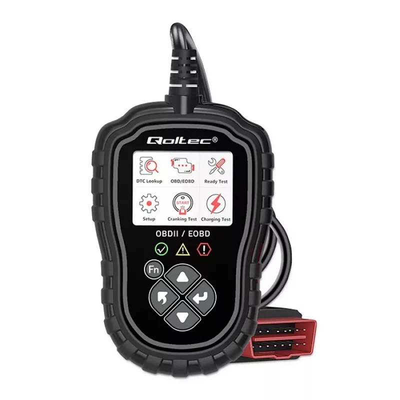 OBDII-diagnosetester QOLTEC ProLine 50685 — voertuig-OBD-II-scanner voor 8V/25V-systemen