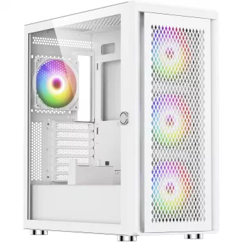 PC-behuizing Silentware Air 100 White — mid-tower ATX-compatibel, witte afwerking