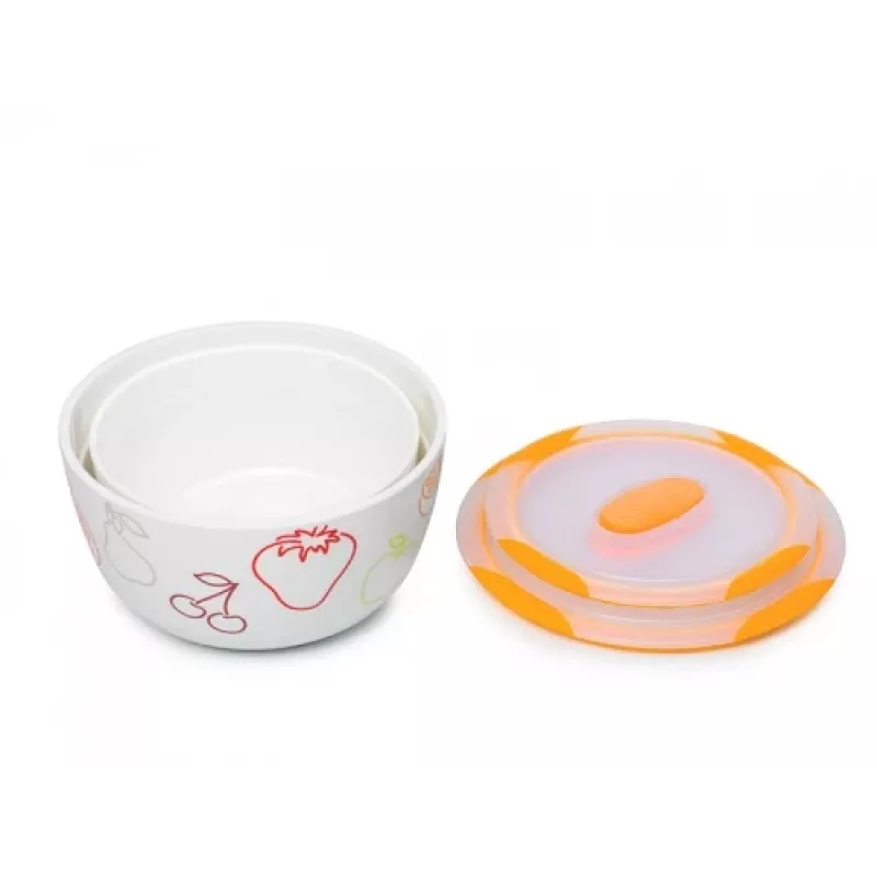 Saladekom Oursson BS4781RC/OR rond keramiek 2 stuks