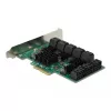 DeLOCK 16-poorts SATA PCI Express x4-kaart 6 Gbit/s groen grijs
