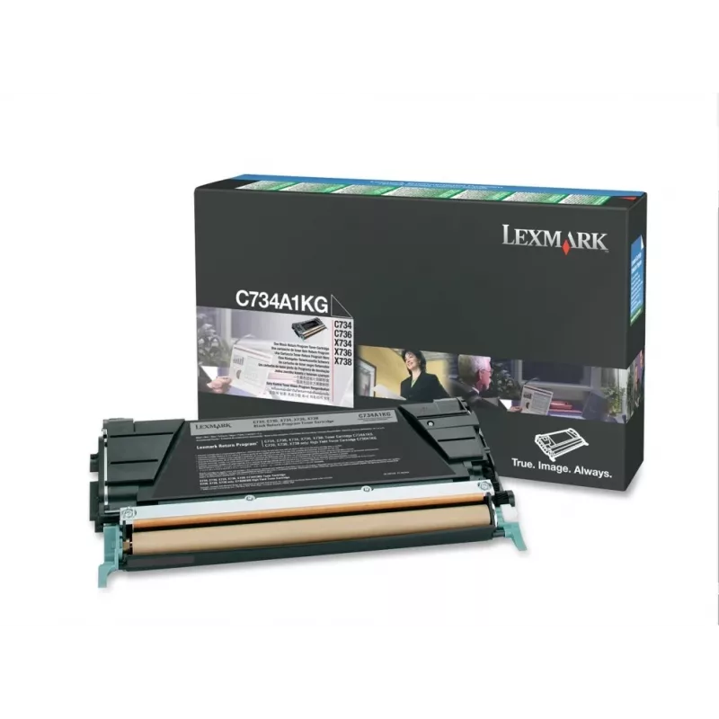 Lexmark - tonerpatroon - 1 x zwart - 8000 pagina's - LRP / LCCP (0C734A1KG)