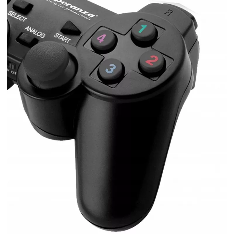Esperanza EGG108K gaming-controller zwart USB 2.0 gamepad analoog / digitaal pc, PlayStation 3
