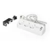 Meervoudig stopcontact DIGITUS 3-voudig met 2×USB-A en 1×USB-C, 3 AC-stopcontacten type E/F, 1,5 m kabel, wit