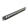 DeLOCK 19 inch Keystone patchpanel 16 poorten 1U zwart