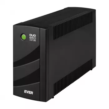 UPS EVER Ever Duo 850 PL T/DAVRTO-000K85/01 850VA line-interactief, 550W, AVR, 3 AC-stopcontacten, 12V 2×5Ah, tower