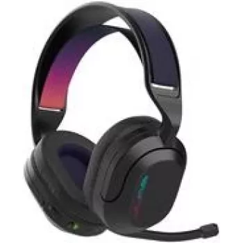 Jlab Nightfall draadloze gaming-headset zwart dubbele draadloze verbindingen via USB of Bluetooth, draaibare microfoon, tot 70 uur accuduur