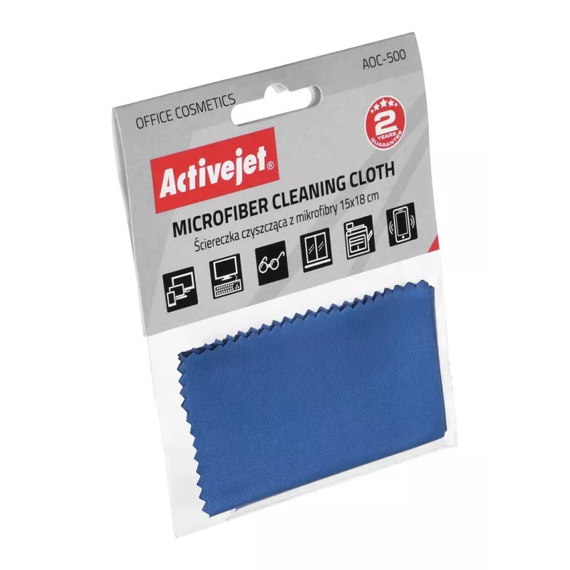 Reinigingsdoek ActiveJet AOC-500 microvezel 15×18 cm, anti-vingerafdruk, krasvrij