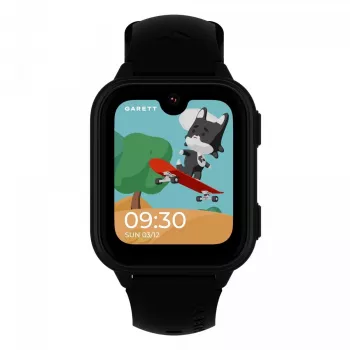 Smartwatch Garett Kids Vibe Ai 4G zwart — kindersmartwatch met 4G, GPS-tracking, waterdicht