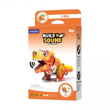 Puzzel 3D MierEdu Build and Listen - Tyrannosaurus Rex