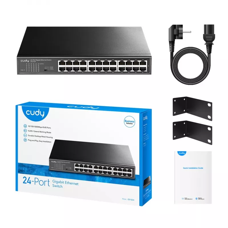 Cudy GS1024 netwerk-switch Gigabit Ethernet (10/100/1000) zwart
