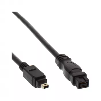 FireWire 400 naar 800 kabel InLine 34901 1m stekker/stekker zwart