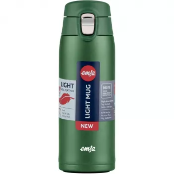 Reisbeker EMSA N2151900, donkergroen, 0,4 L, klapdeksel